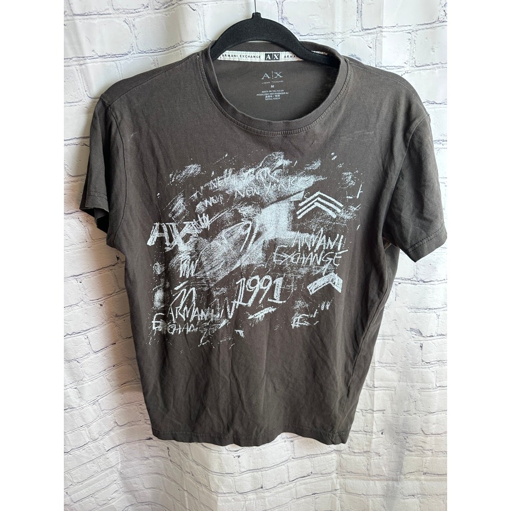 Armani Exchange Graphic T-Shirt Crew Neck Short Sleeve Casual Top Medium